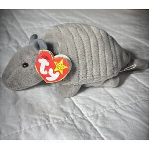 TY Beanie Baby - TANK the Armadillo (4th Gen hang tag)‎ 8"..NEW with Mint Tags